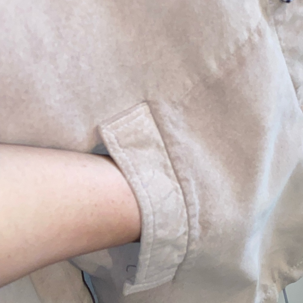 Vintage y2k Monterrey Bay dusty pink button up suede leather Blazer jacket Fall - Picture 12 of 16